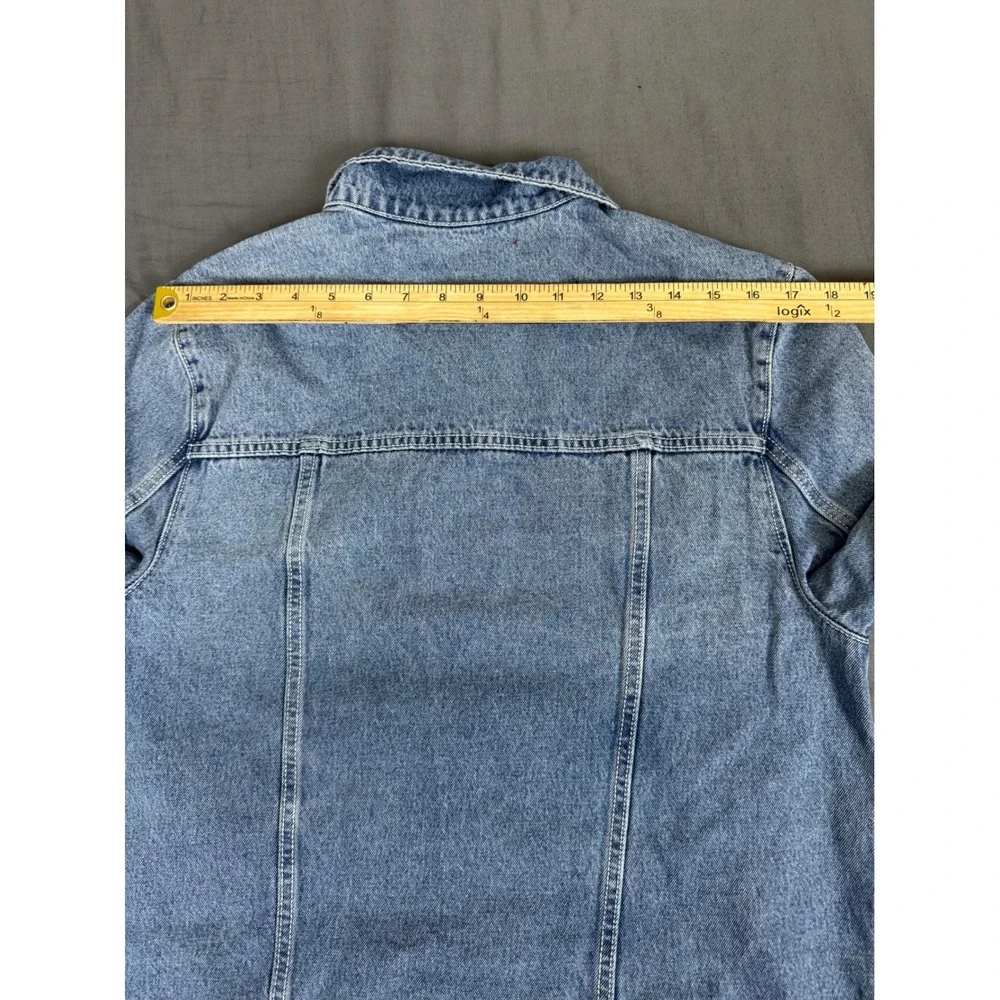 True Religion Mens Applique SN Denim Jacket Light Pacific Wash 701192 Small NWT